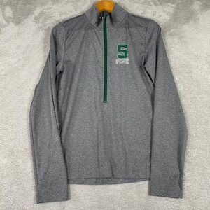 PINK Victorias Secret 5th Ocean Michigan State Spartans Zip Pullover Womens L